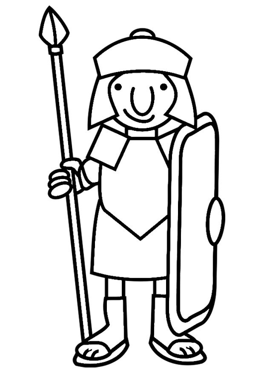 Coloring Page Roman soldier - free printable coloring pages