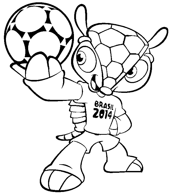 Coloring page 2014 FIFA World Cup : Mascot 1
