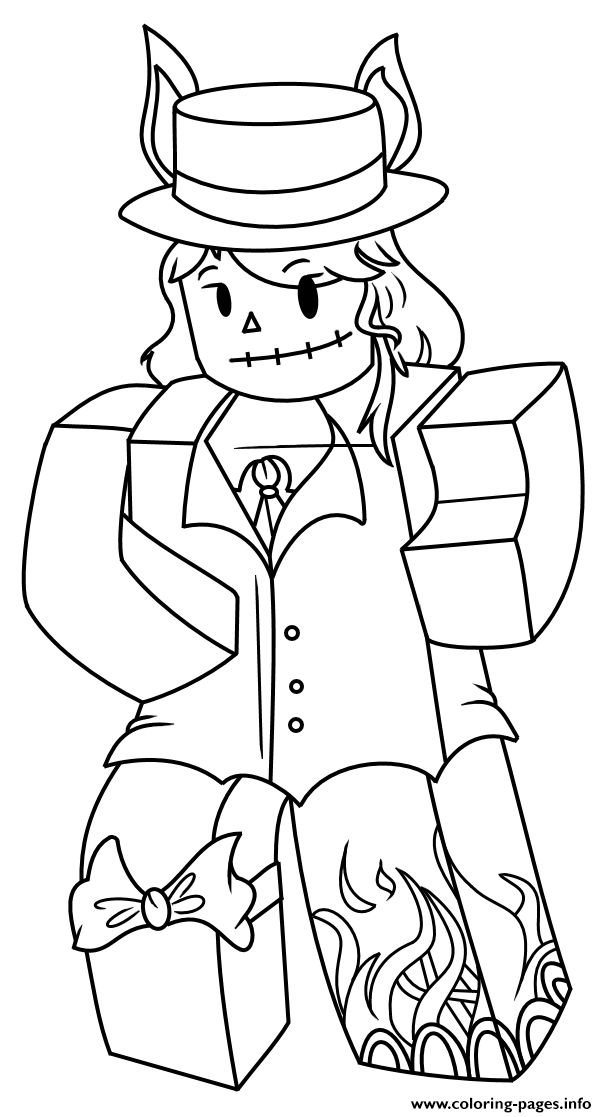 beautiful cute roblox girl coloring pages