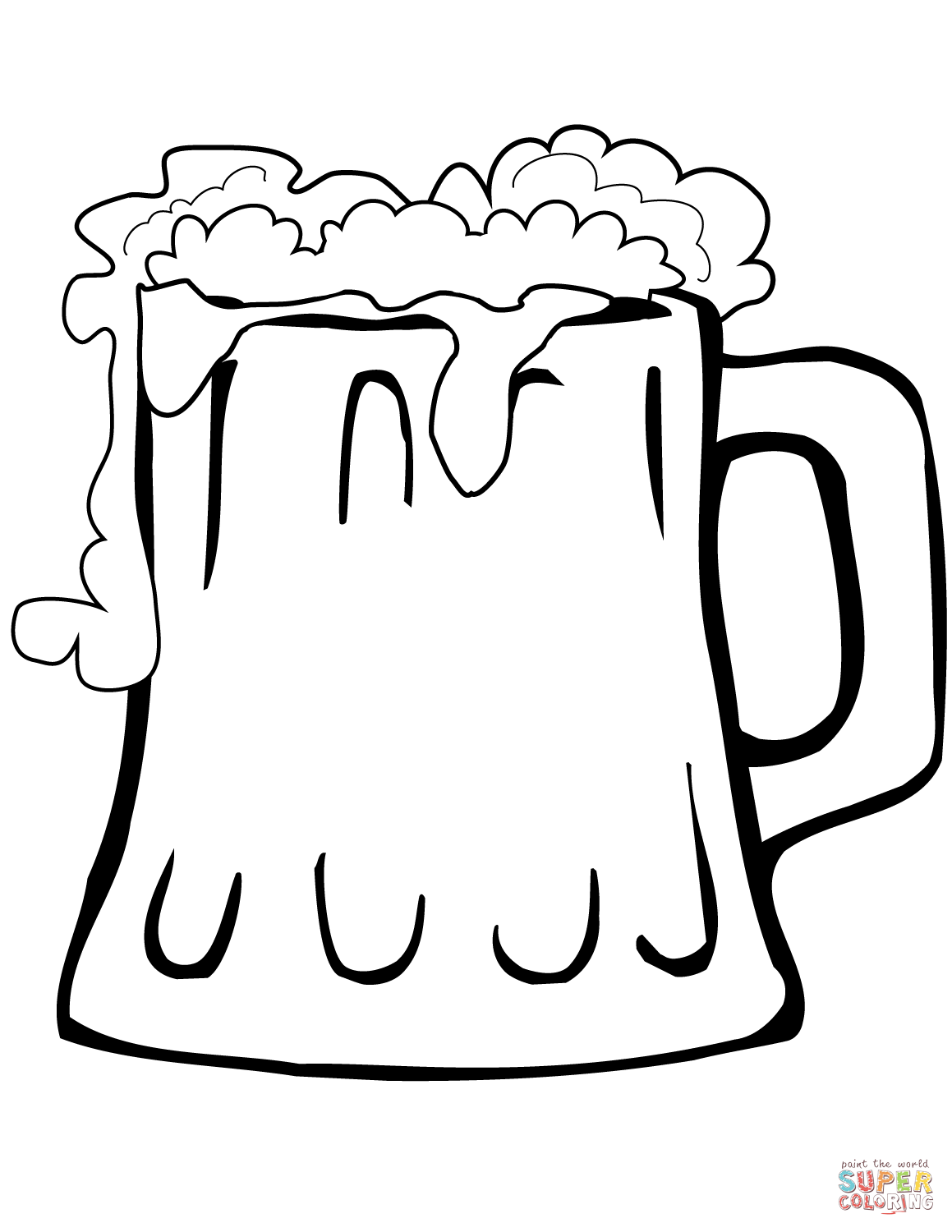 Beer Mug coloring page | Free Printable Coloring Pages