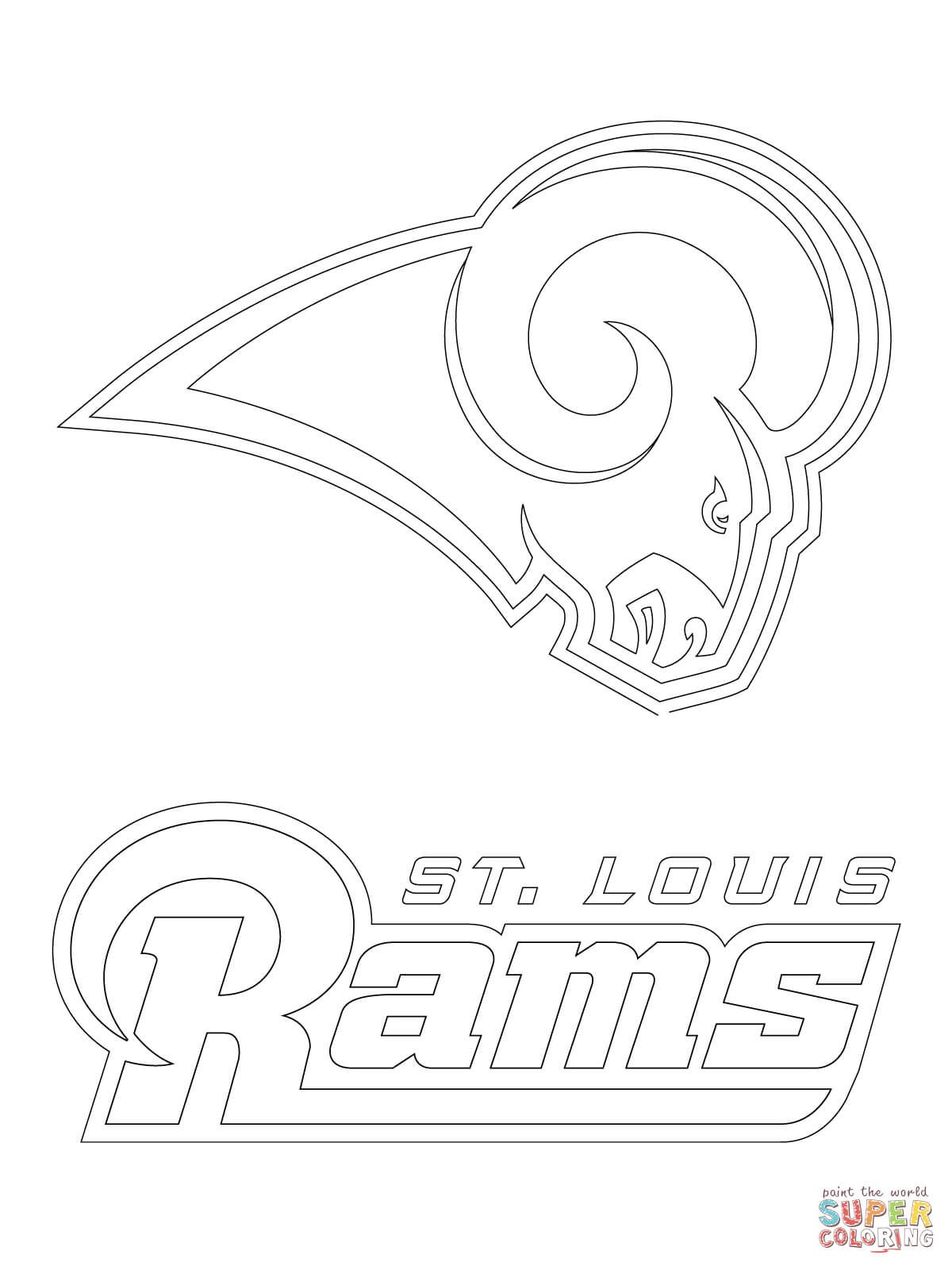 St. Louis Rams Logo coloring page | Free Printable Coloring Pages |  Football coloring pages, Coloring pages, Free printable coloring pages