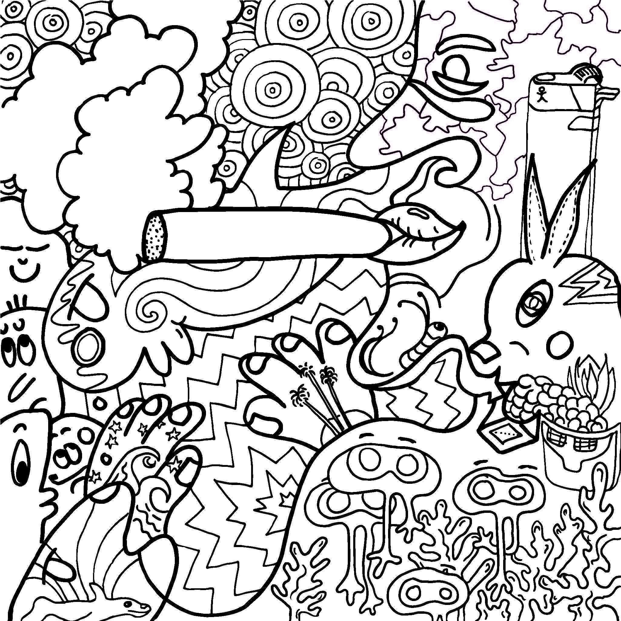 The Stoner's Coloring Book Coloring For High Minded Adults Hoffman
