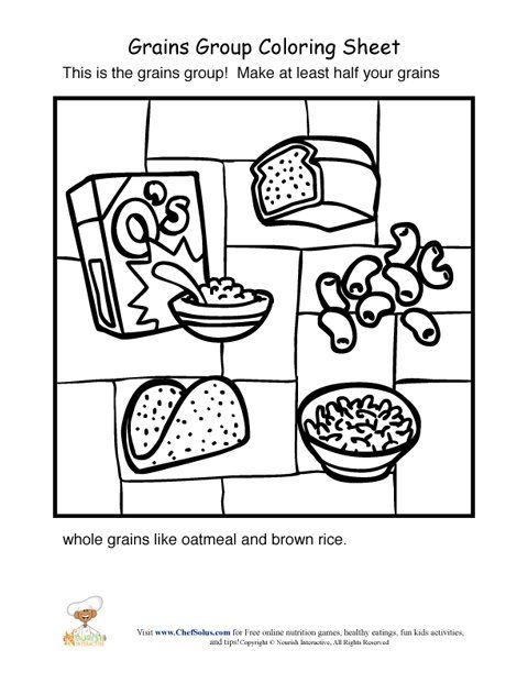 Grains food group coloring sheet ...pinterest.com