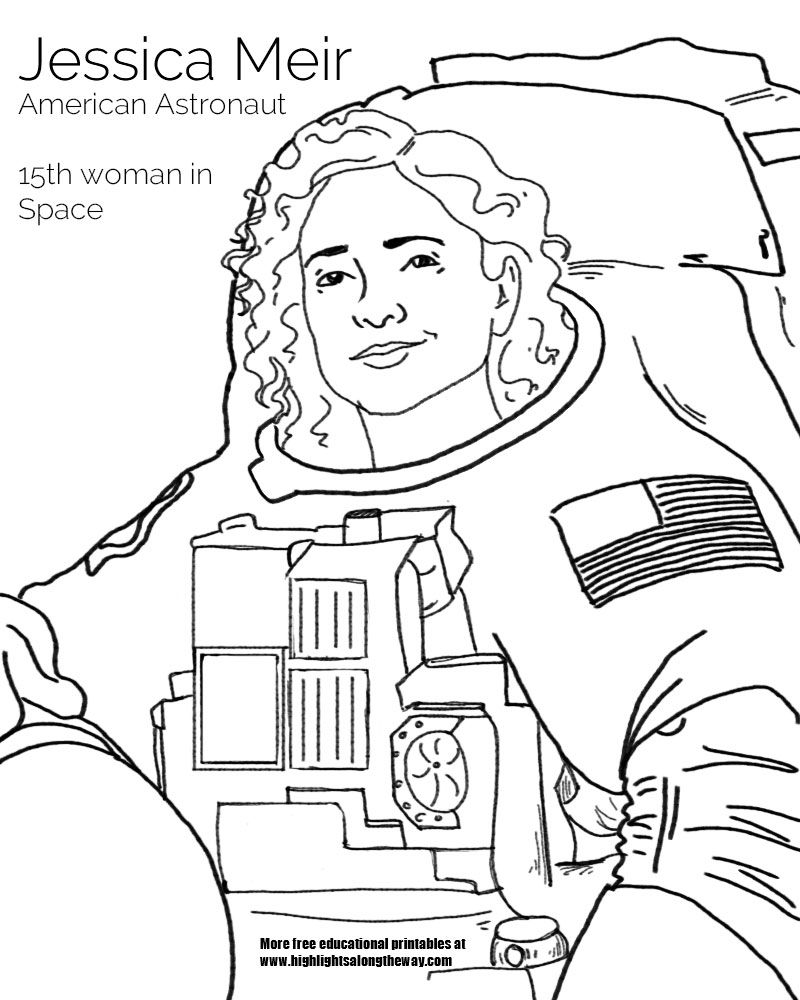 FREE coloring pages celebrating the All Female Astronaut Space Walk!
