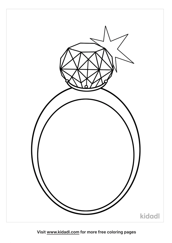 Diamond Ring Coloring Pages | Free Fashion & Beauty Coloring Pages | Kidadl