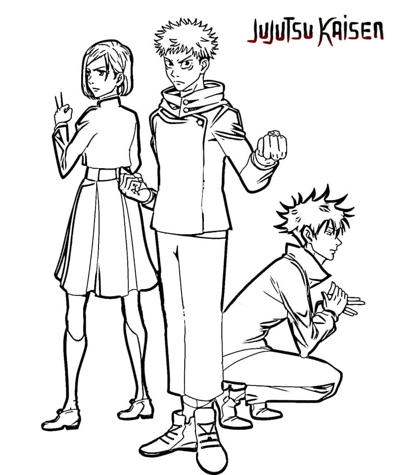 Anime Jujutsu Kaisen 1 Coloring Page - Free Printable Coloring Pages for  Kids