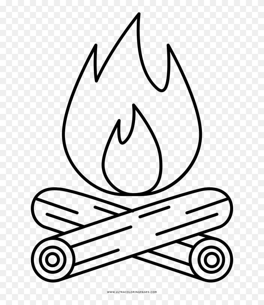 Coloring Book Coloring Book Campfire Page Ultra Pagese - Line Art Clipart  (#5233451) - PinClipart