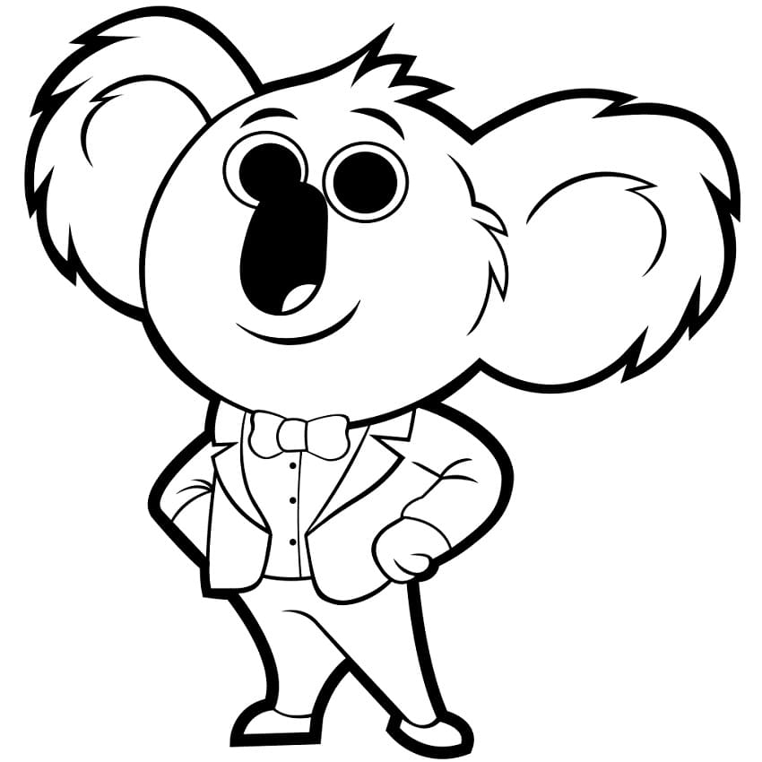 Sing 2 Buster Moon Coloring Page - Free Printable Coloring Pages for Kids