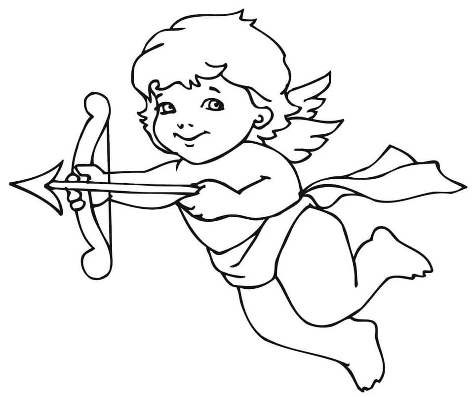 Cupid Coloring Pages | 100 images Free Printable