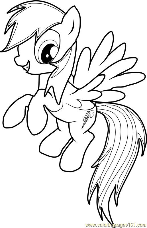 Rainbow Dash Coloring Page for Kids - Free My Little Pony - Friendship Is  Magic Printable Coloring Pages Online for Kids - ColoringPages101.com | Coloring  Pages for Kids