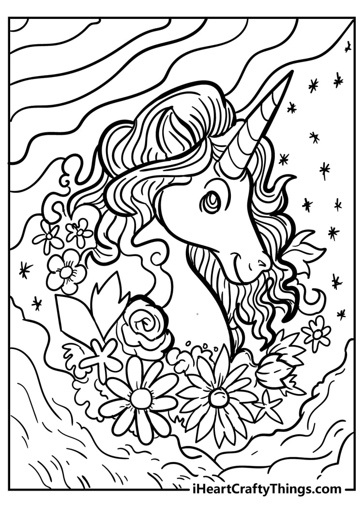 Unicorn Coloring Pages   20 Magical Unique Designs 20 ...