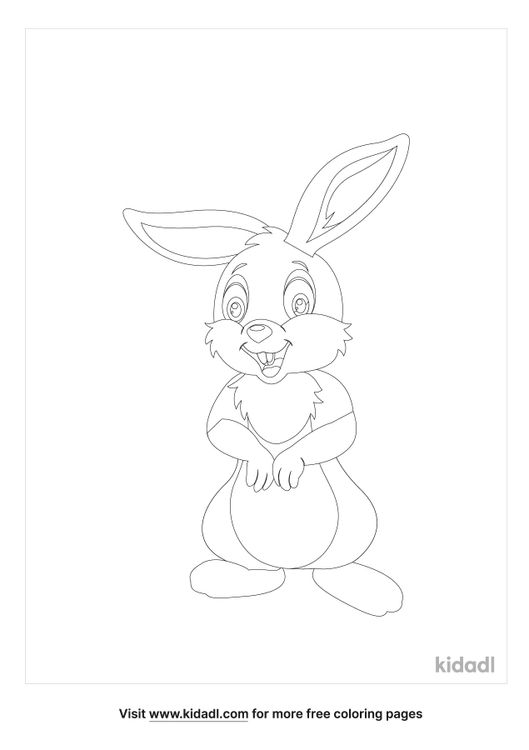 Cute Bunny Coloring Pages | Free Animals Coloring Pages | Kidadl