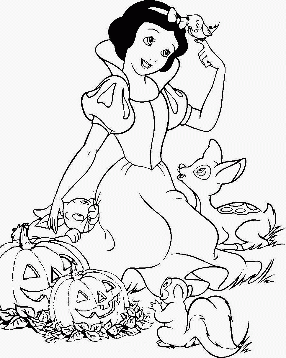 Disney Princess Snow White Halloween Coloring