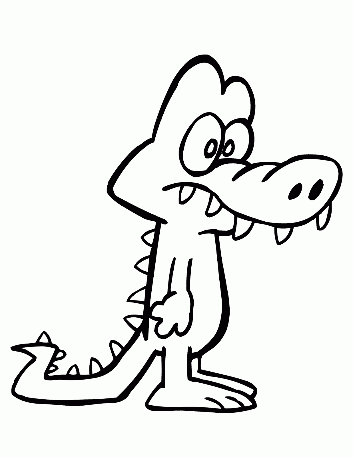 Funny Crocodile | Animals Coloring Pages