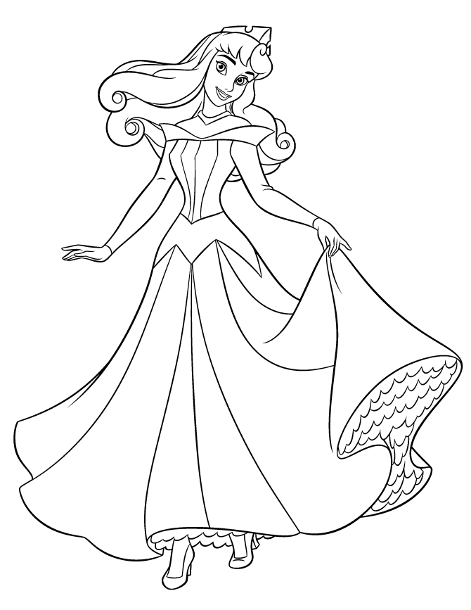 Aurora Princess Coloring Pages Coloring Home