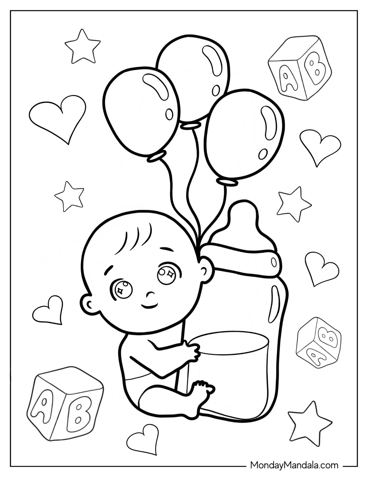 20 Baby Coloring Pages (Free PDF ...