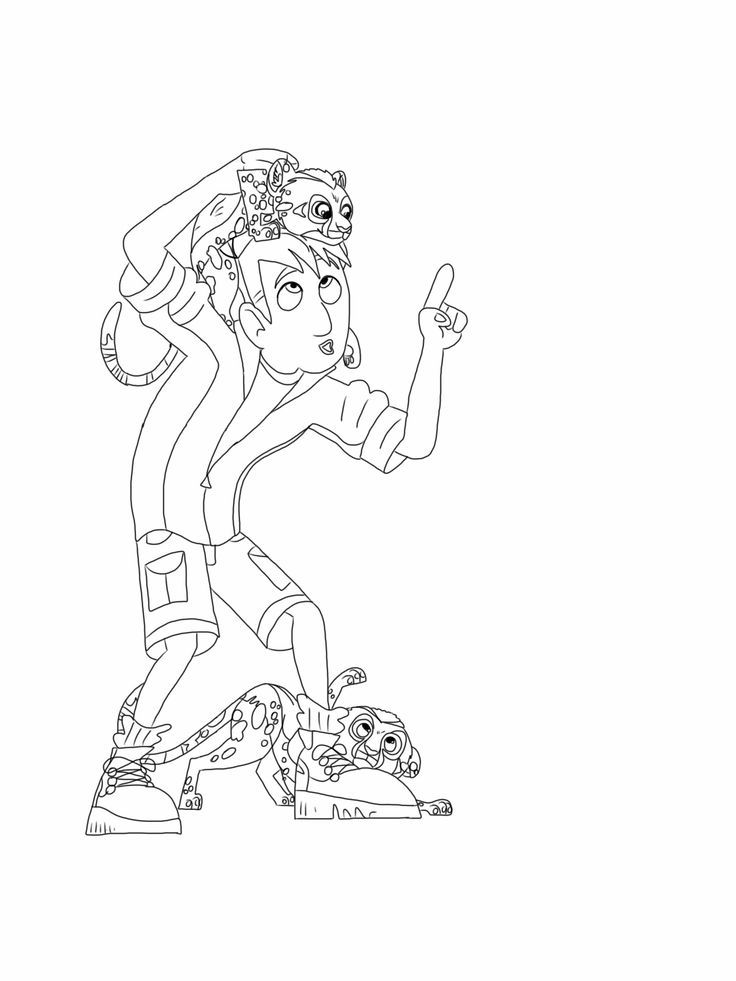Wild kratts coloring page, cheetah cubs | My Free Coloring Pages ...