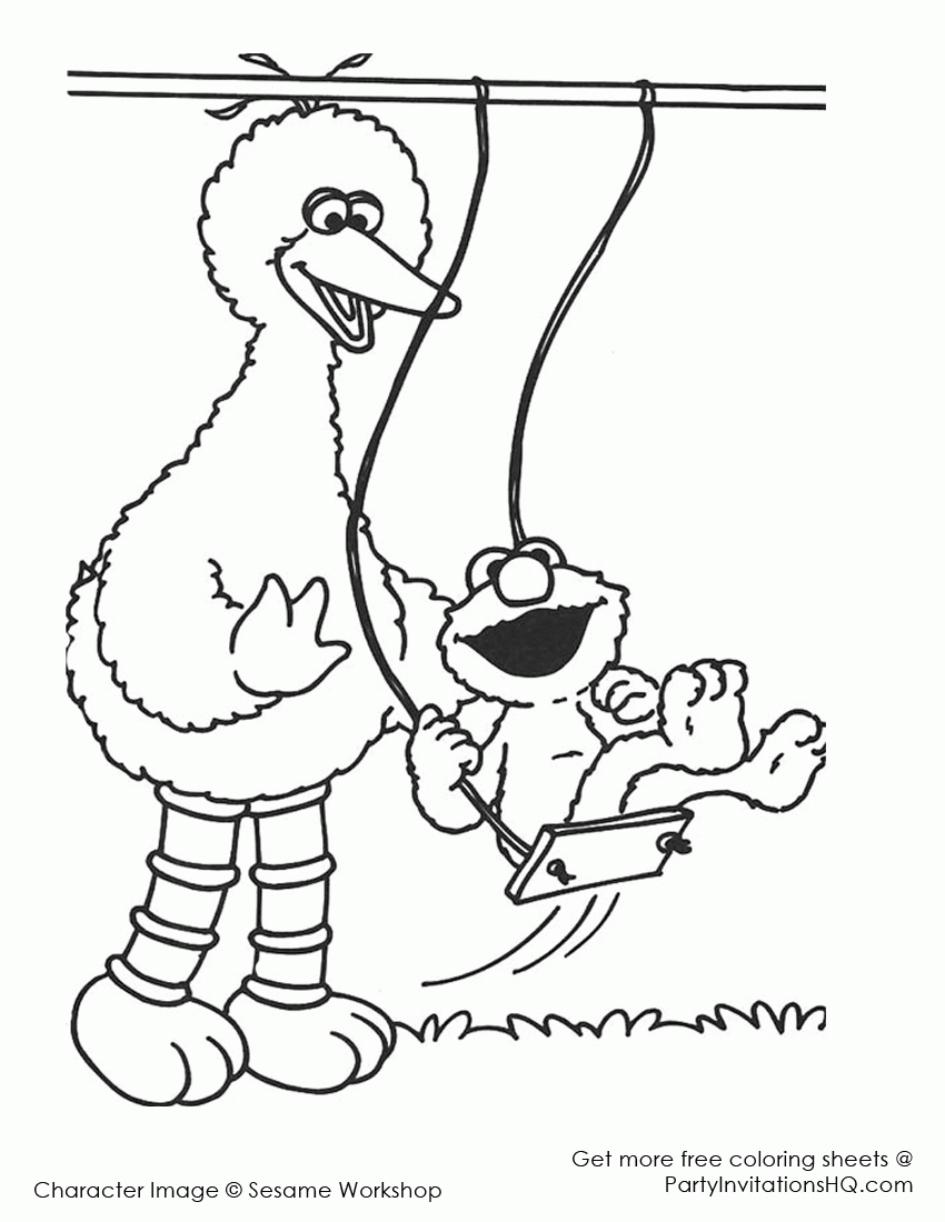 16 Cheerful Big Bird Coloring Pages