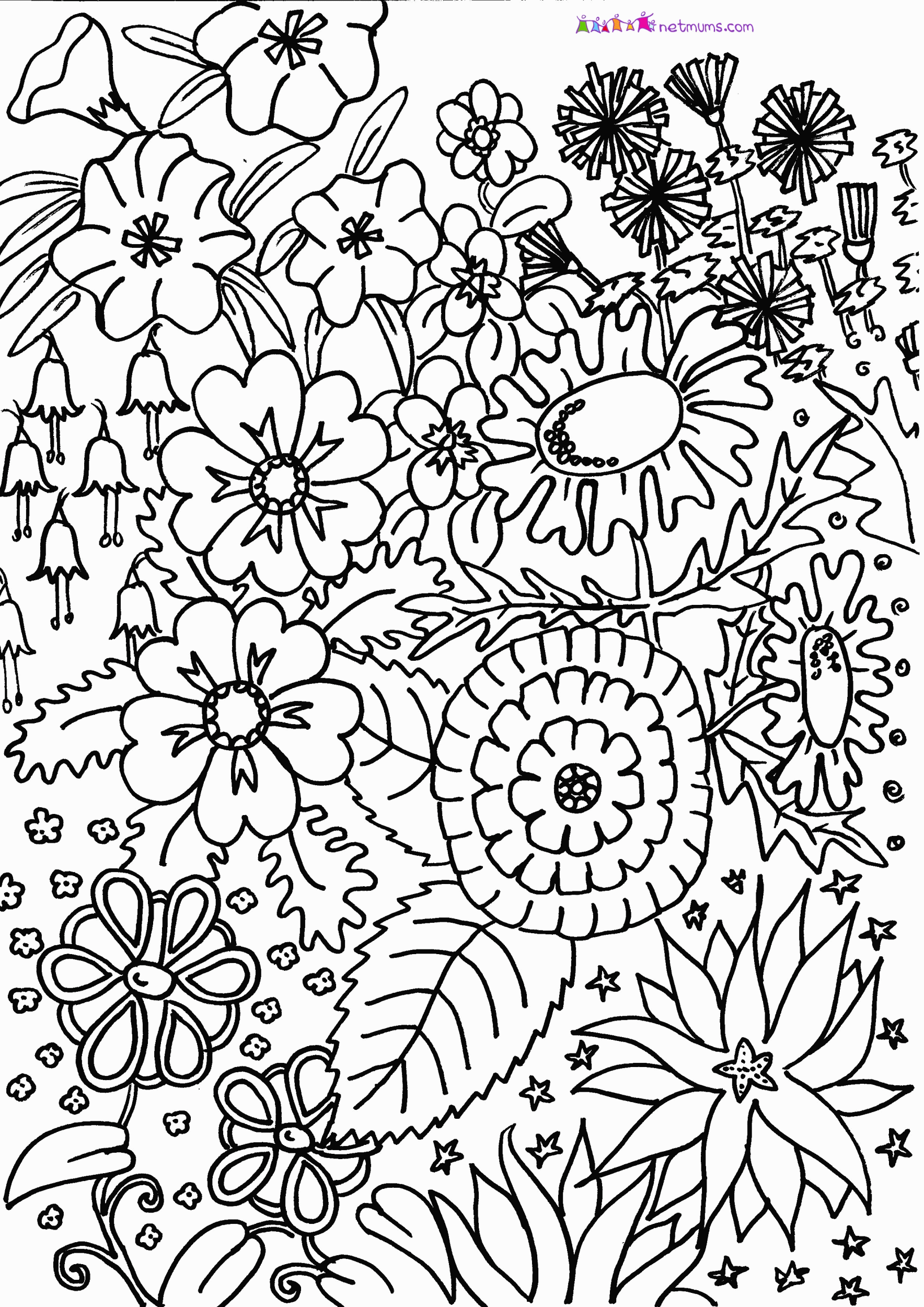 20 Pics Of Hard Flower Coloring Pages Printable   Flower Mandala ...