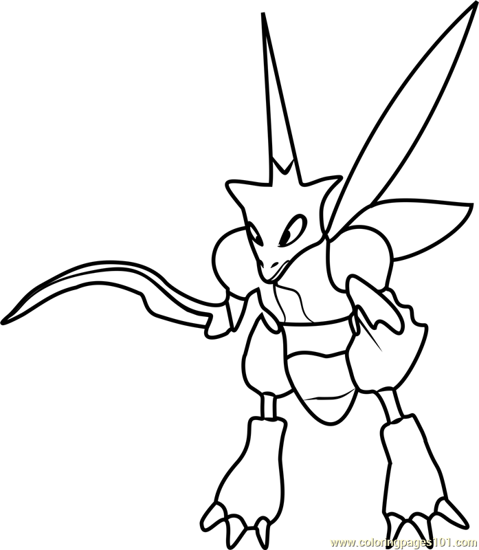 Scyther Pokemon GO Coloring Page for Kids - Free Pokemon GO Printable Coloring  Pages Online for Kids - ColoringPages101.com | Coloring Pages for Kids