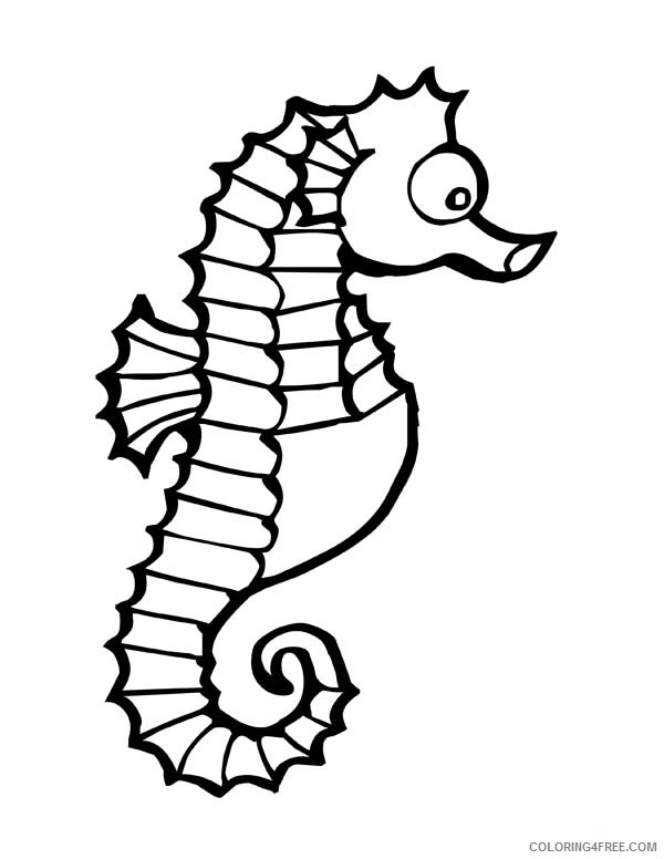 Black and White Seahorse Coloring Pages seahorse 1 Printable ...