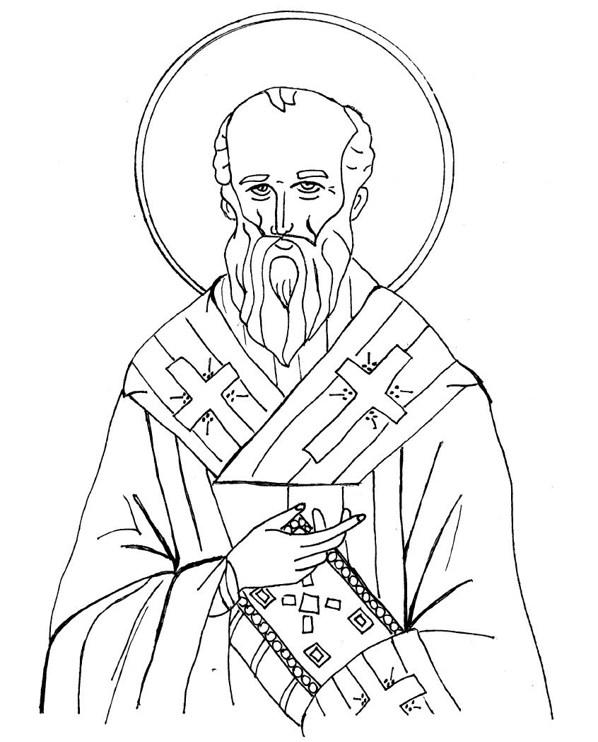 SAINT GREGORY The Great coloring page © 2008 C.M.W. All coloring ...
