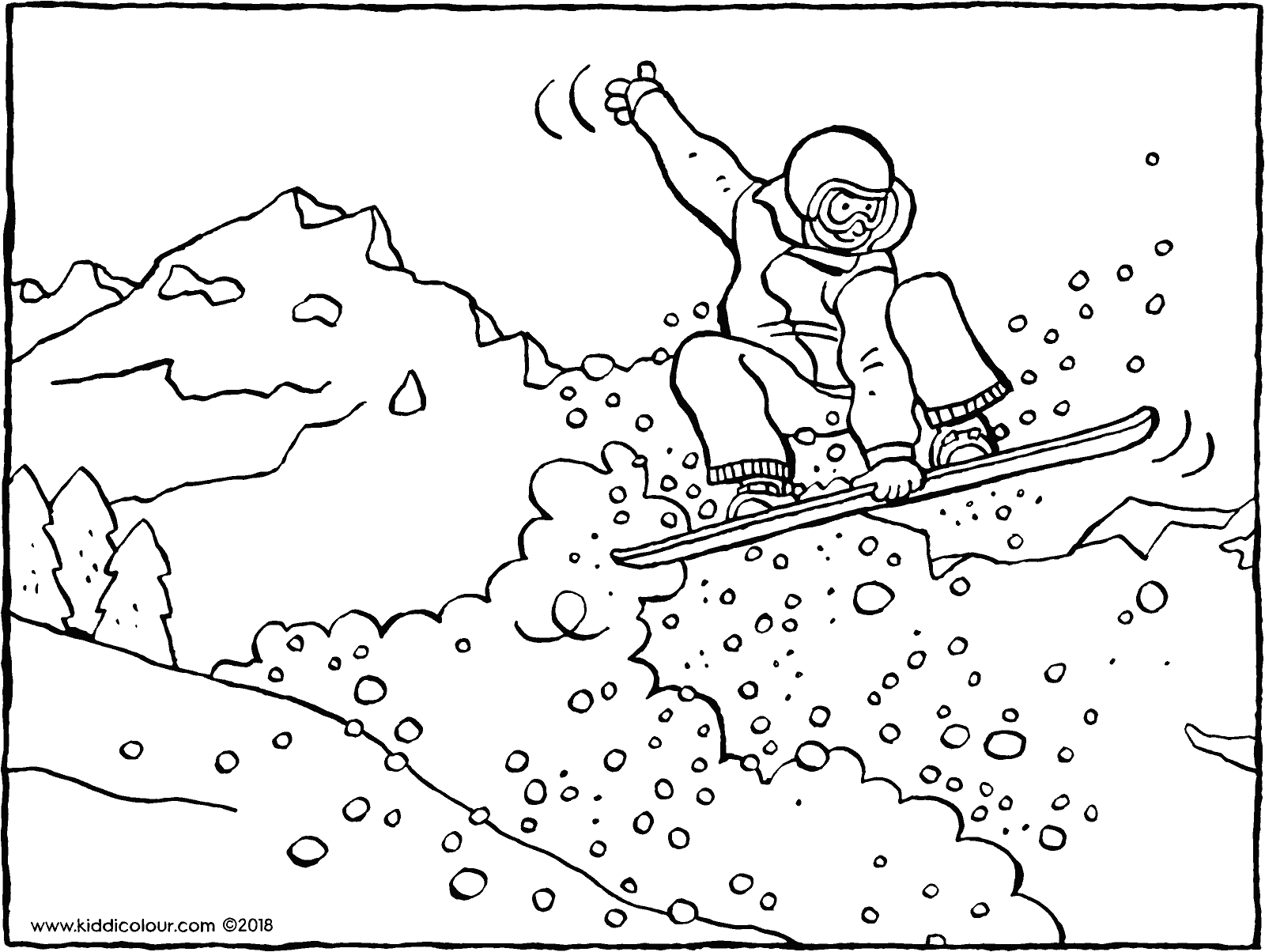 snowboarding - kiddicolour