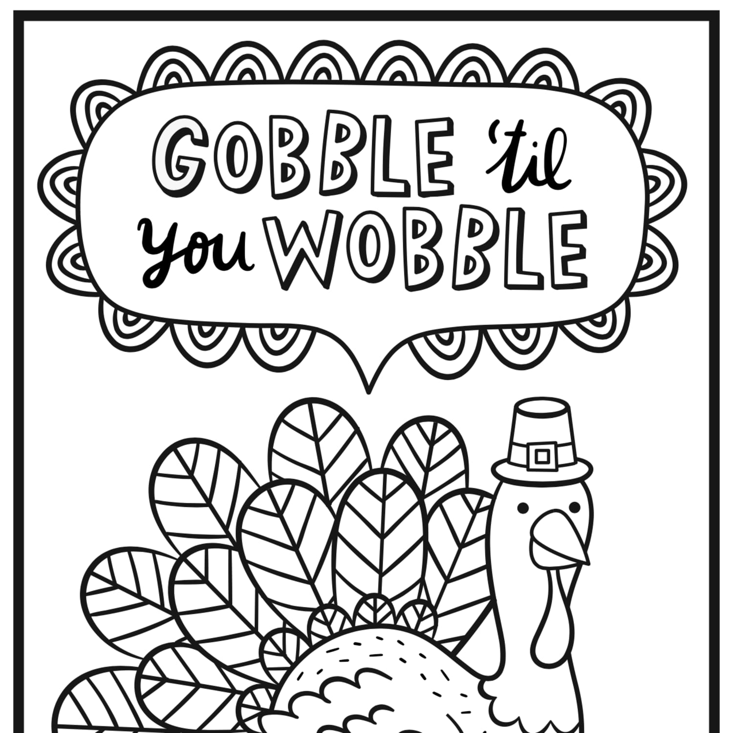 An Adult Coloring Page for Thanksgiving | Kitchn