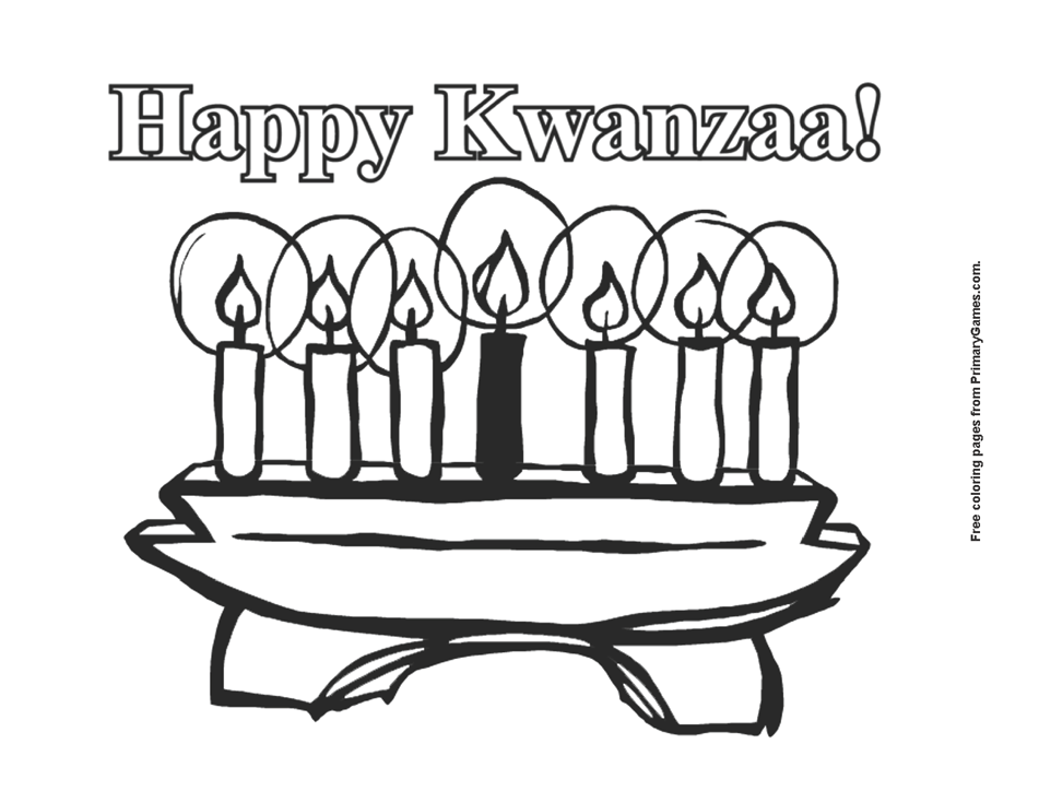 Happy Kwanzaa Coloring Page • FREE Printable PDF from PrimaryGames