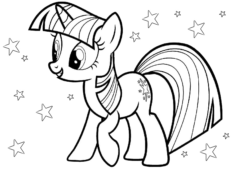 Twilight Sparkle Coloring Pages My Little Pony Magical Element - Print Color  Craft