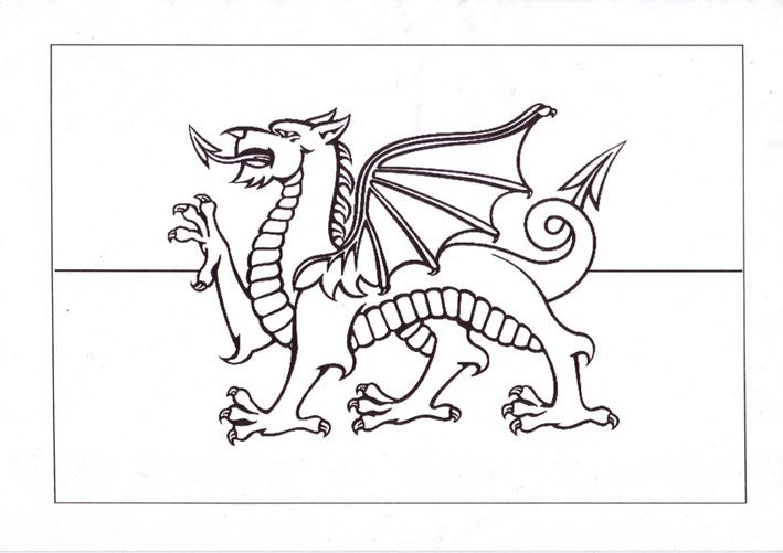 Welsh+Flag+Colouring+Page (With images) | Flag coloring pages ...