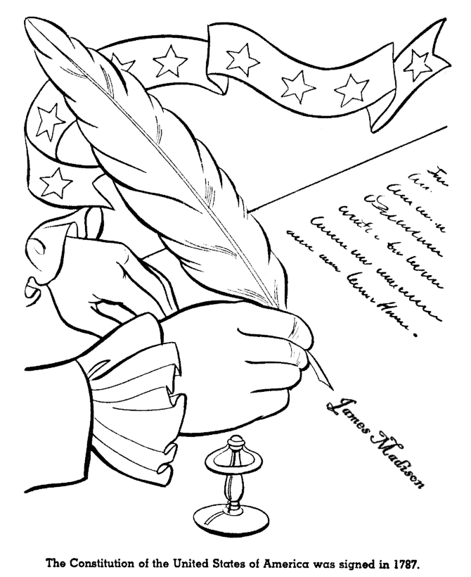 USA-Printables: July Fourth Coloring Pages - US Constitution ...