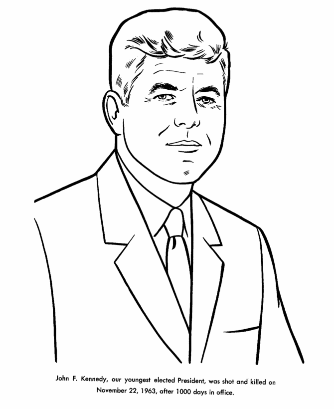 Bluebonkers : US Presidents coloring pages - President John 