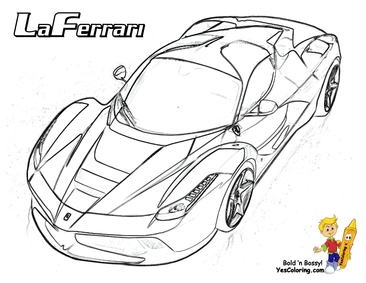 Heart Pounding Ferrari Coloring | Ferrari Cars | Free | Boys Race 