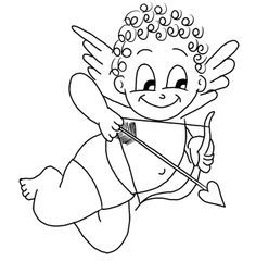Cupid Coloring Page - Coloring Pages for Kids and for Adults