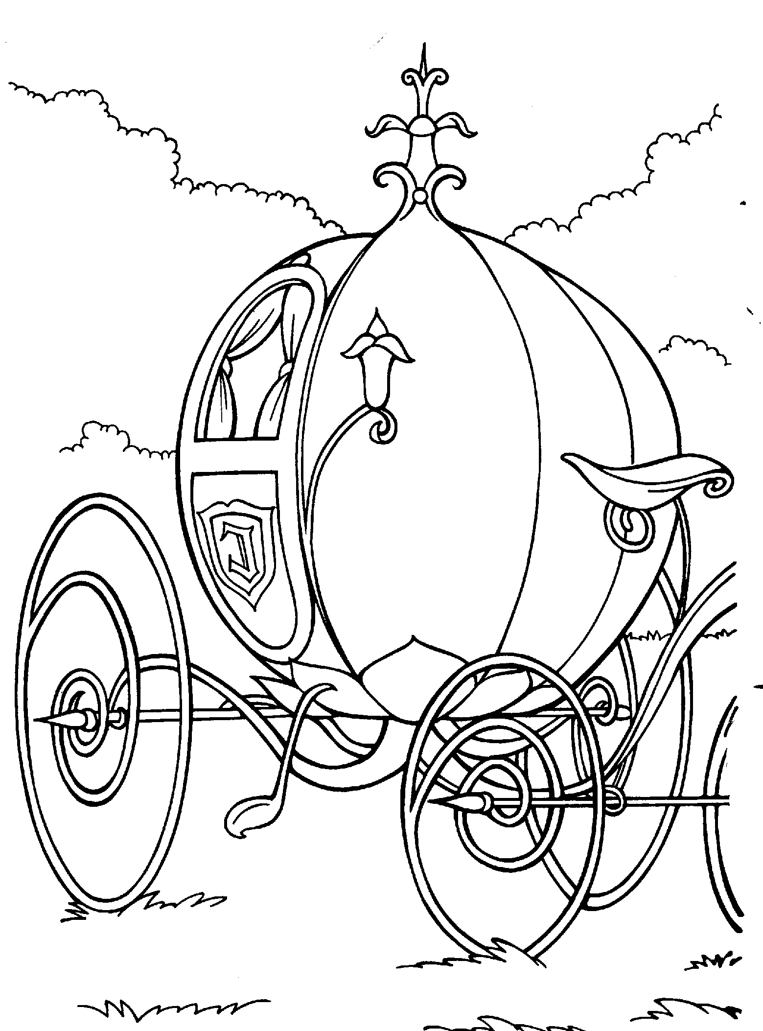 Download Cinderella Carriage Coloring Pages Coloring Home
