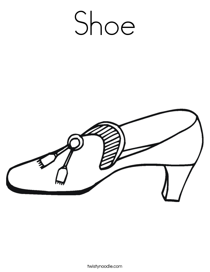 I Love Shoes Coloring Page - Twisty Noodle