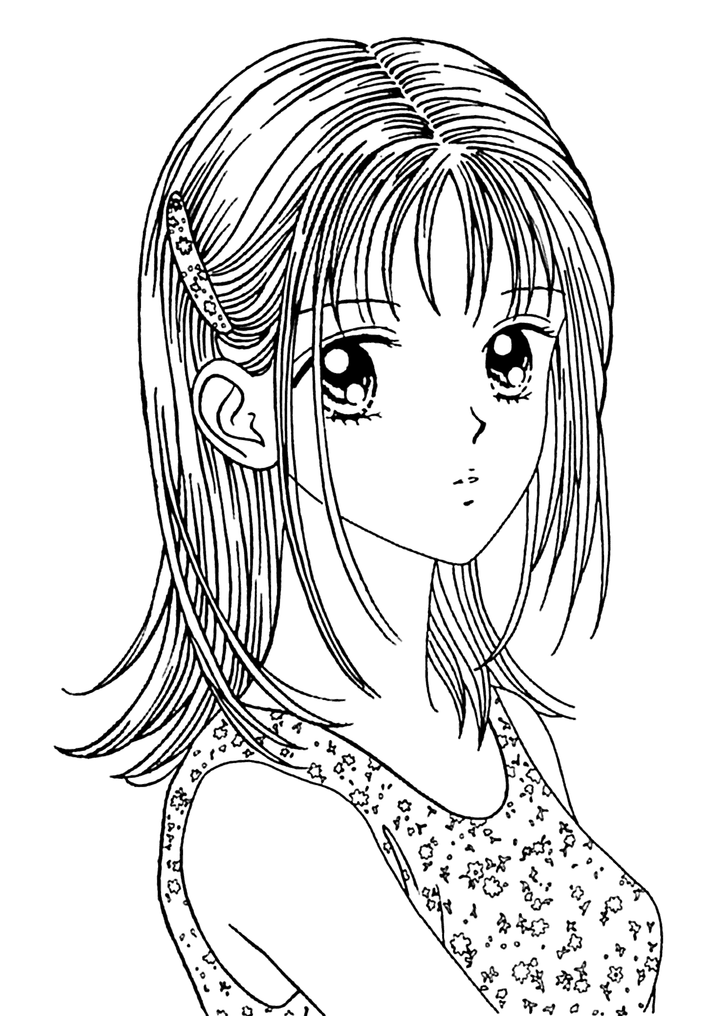 Free Printable Anime Coloring Pages - Coloring Home