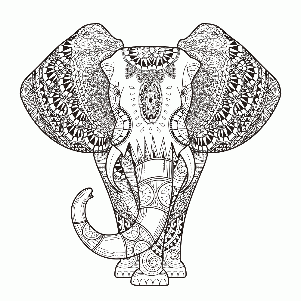 Animal Coloring Page For Adults - Coloring Home