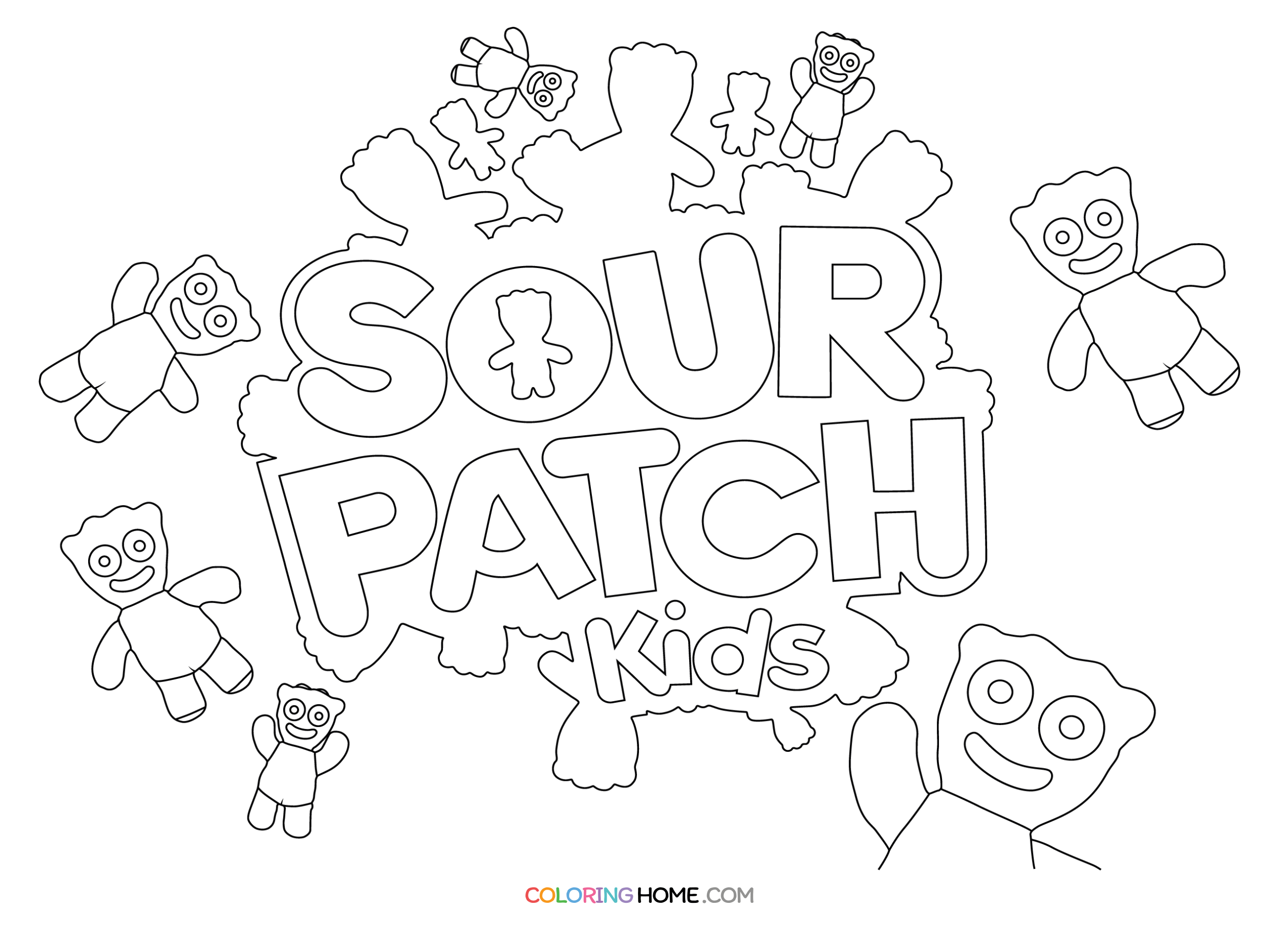 Sour Patch Kids coloring page