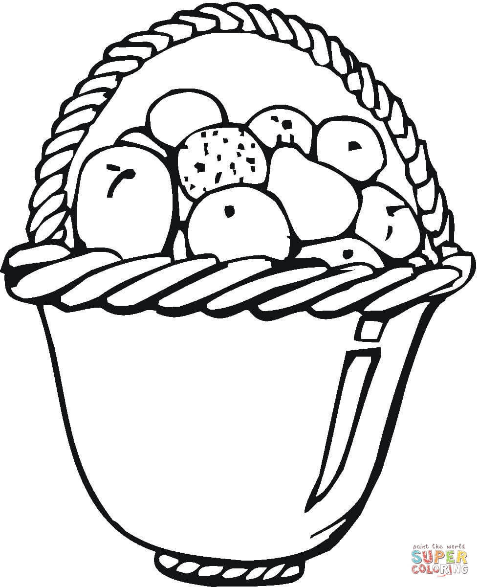 Apples in a Basket coloring page | Free Printable Coloring Pages