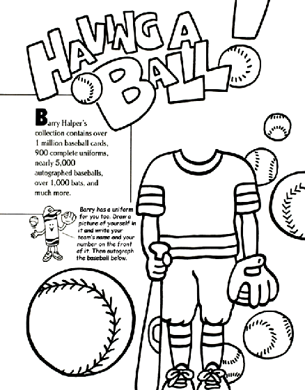 Baseball Collection Coloring Page | crayola.com