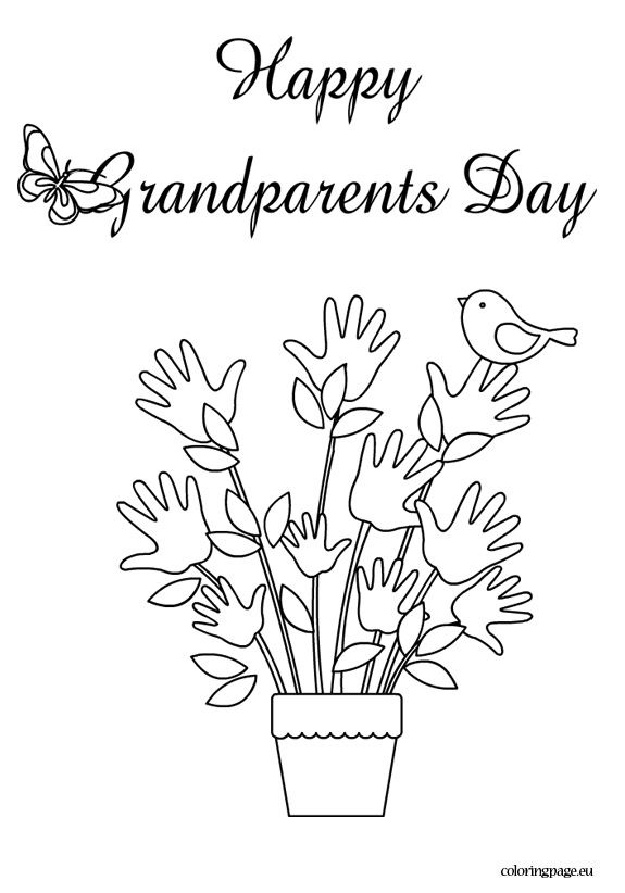 Happy grandparents day coloring page | Happy grandparents day, Grandparents  day, Grandparents day crafts