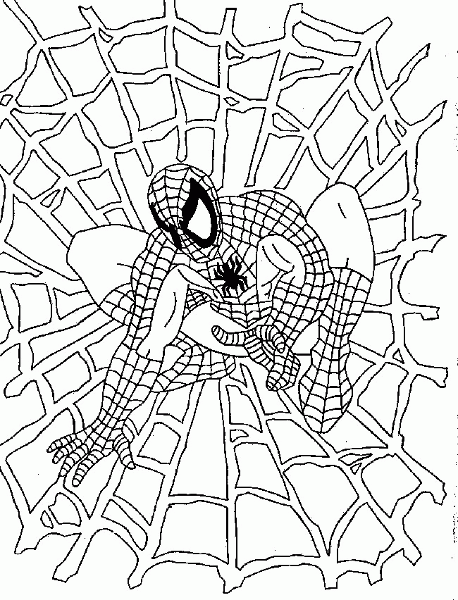 spiderman coloring page - Clip Art Library