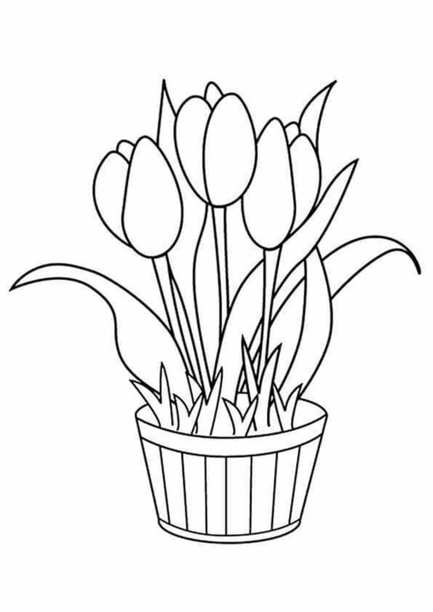 Free & Easy To Print Flower Coloring Pages - Tulamama