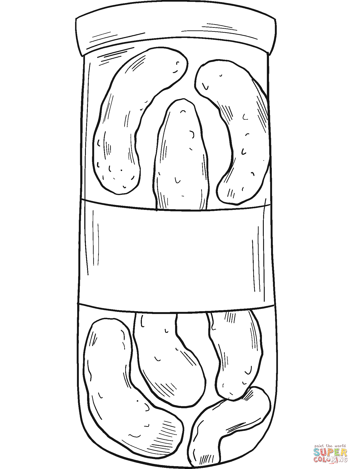 Canned Pickles coloring page | Free Printable Coloring Pages
