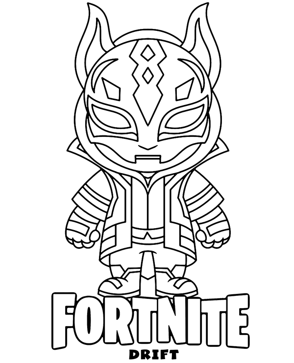 Pop Drift Fortnite coloring page