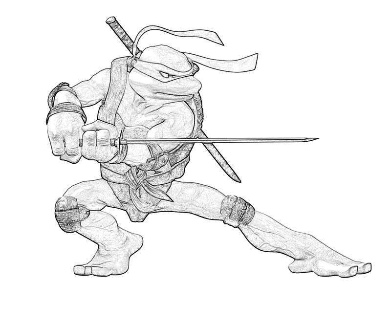 Leo Ninja Turtle Coloring Page Coloring Home