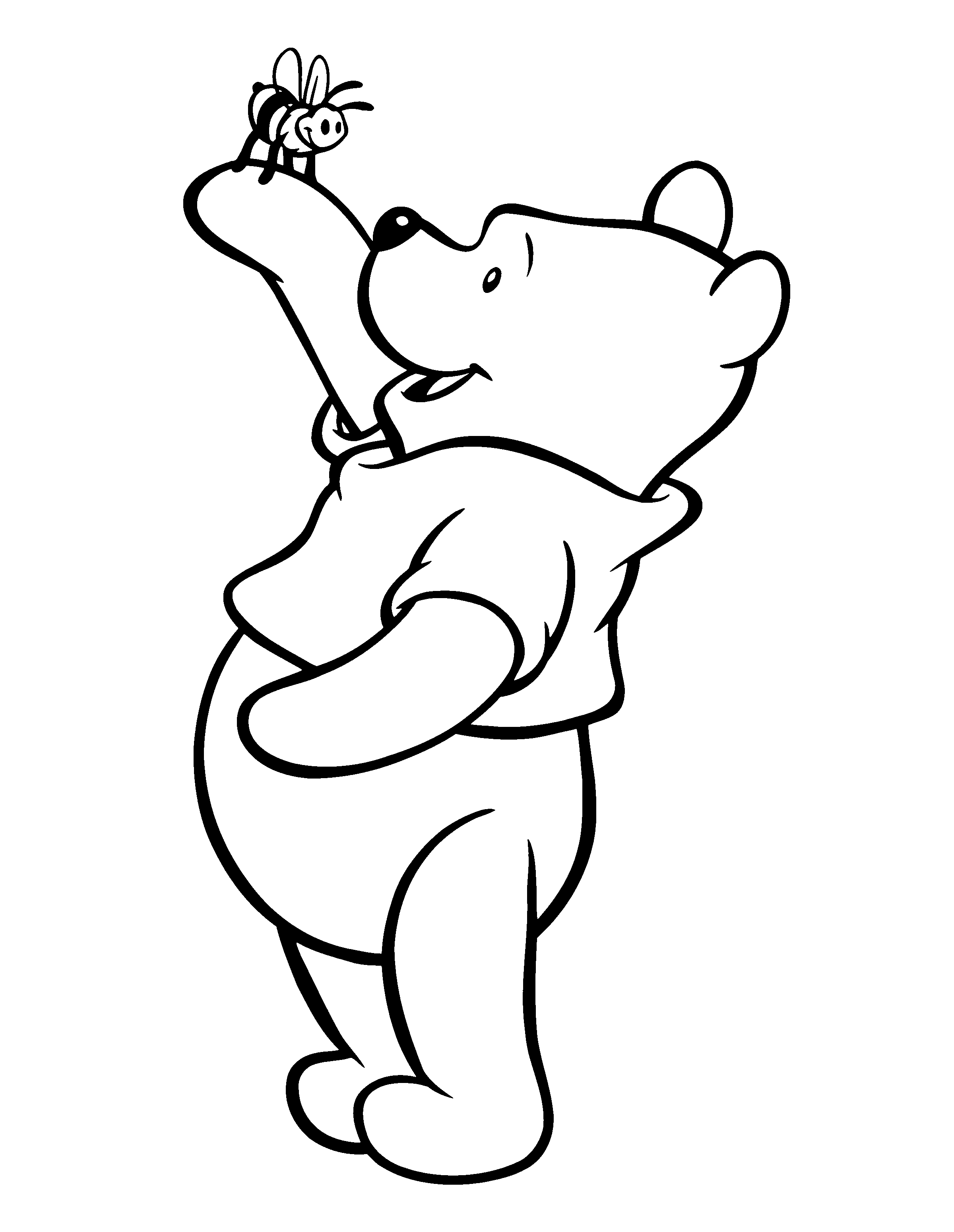 Winnie The Pooh Black And White - Coloring Pages for Kids and for ...