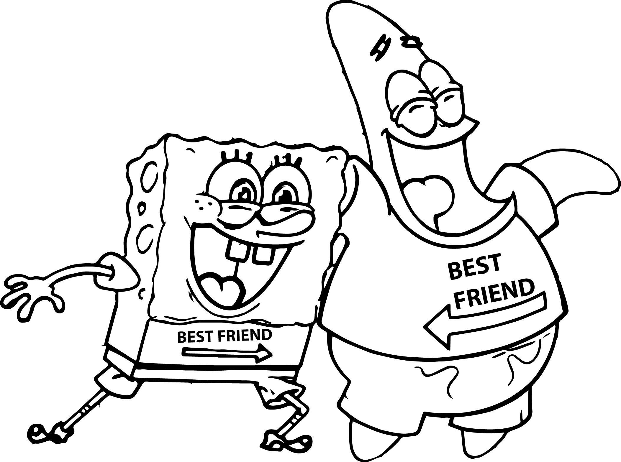 Basic Spongebob And Patrick Coloring Pages Printable Coloring ...